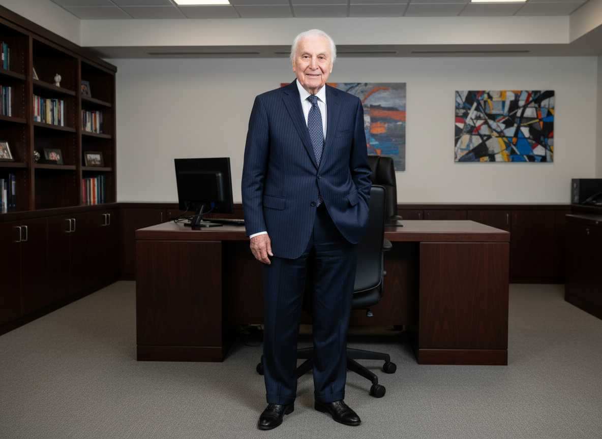 Navy Pinstripe Business Suit